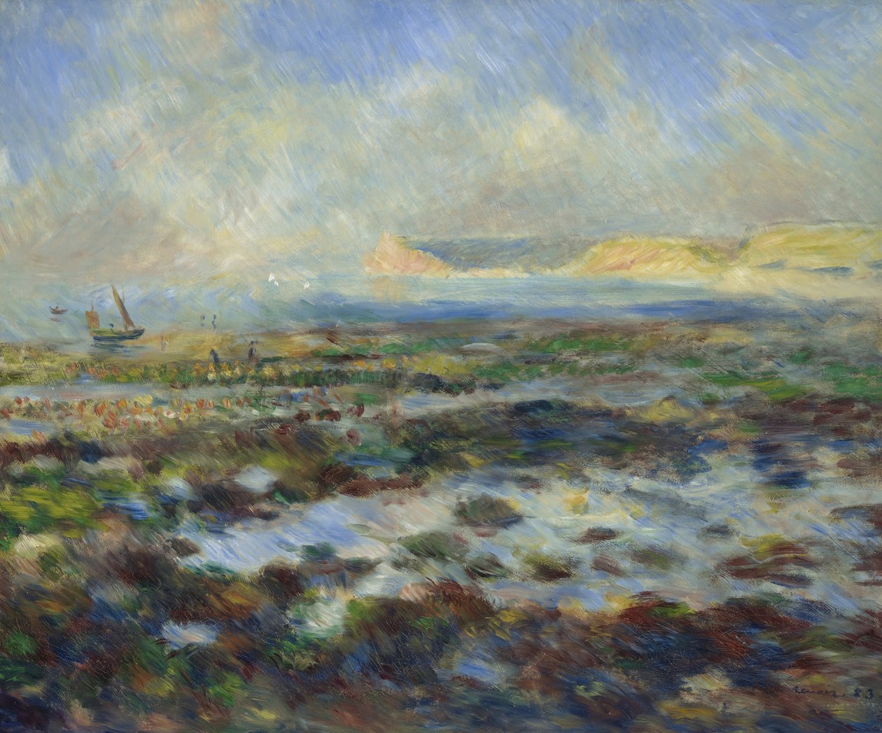 Lavvande, Yport, 1883 af Pierre Auguste Renoir