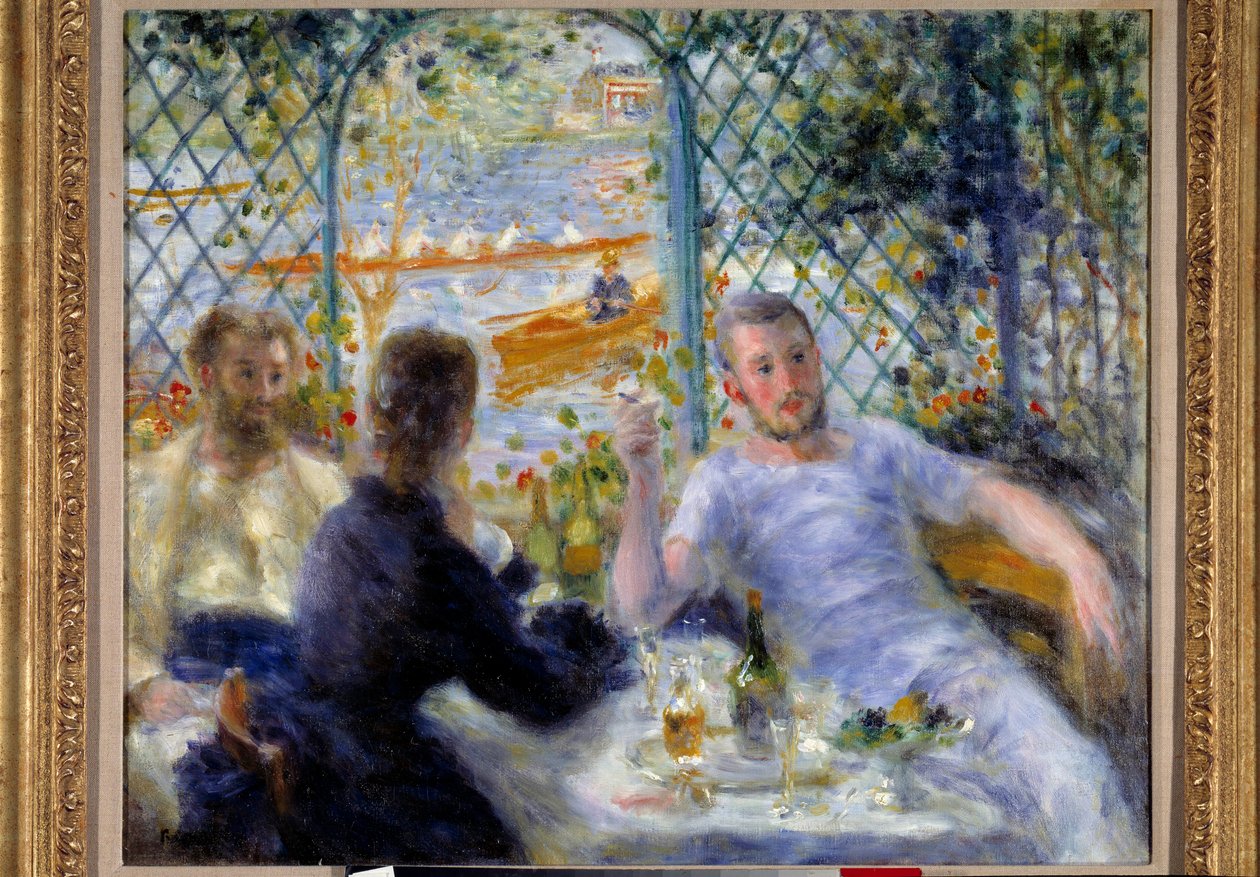 Frokost på restaurant Fournaise eller roerne frokost af Pierre Auguste Renoir