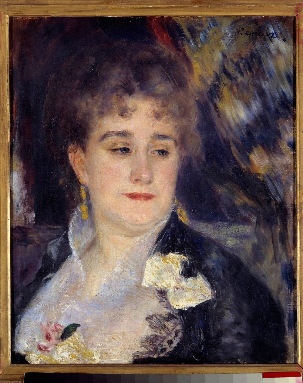 Madame Georges Charpentier, Maleri af Pierre Auguste Renoir (1841-1919) 1876 - 1877, 0,46 x 0,38 m, Paris, musee d