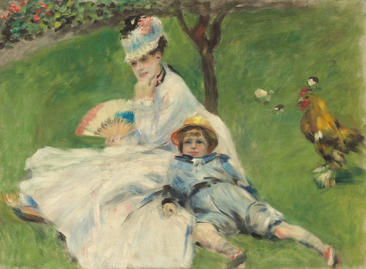 Madame Monet og hendes søn af Pierre Auguste Renoir