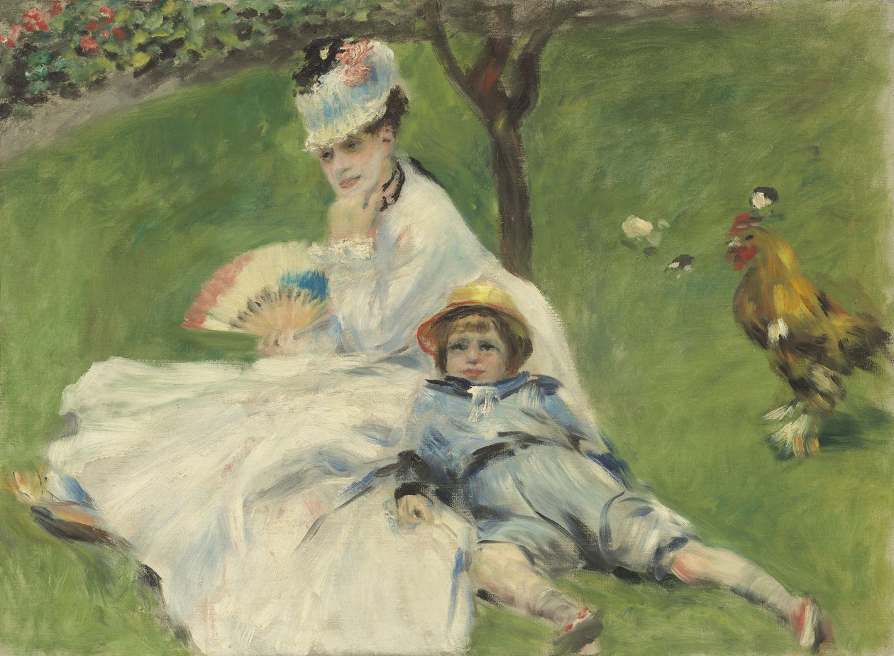 Madame Monet og hendes søn, 1874 af Pierre Auguste Renoir