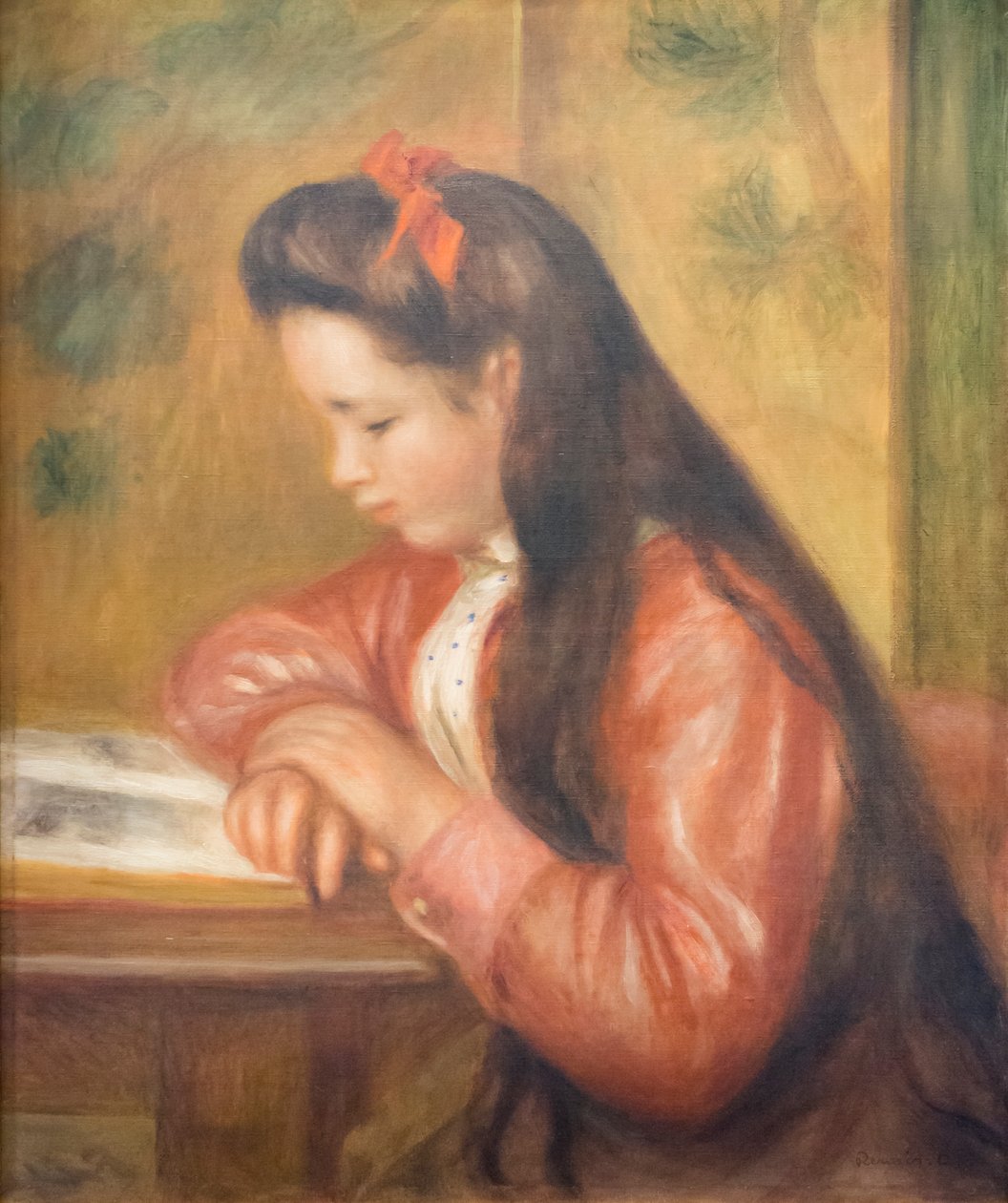 Mademoiselle Genevieve Caillebotte, den fremtidige Madame Chardeau, ca. 1895 (olie på lærred) af Pierre Auguste Renoir