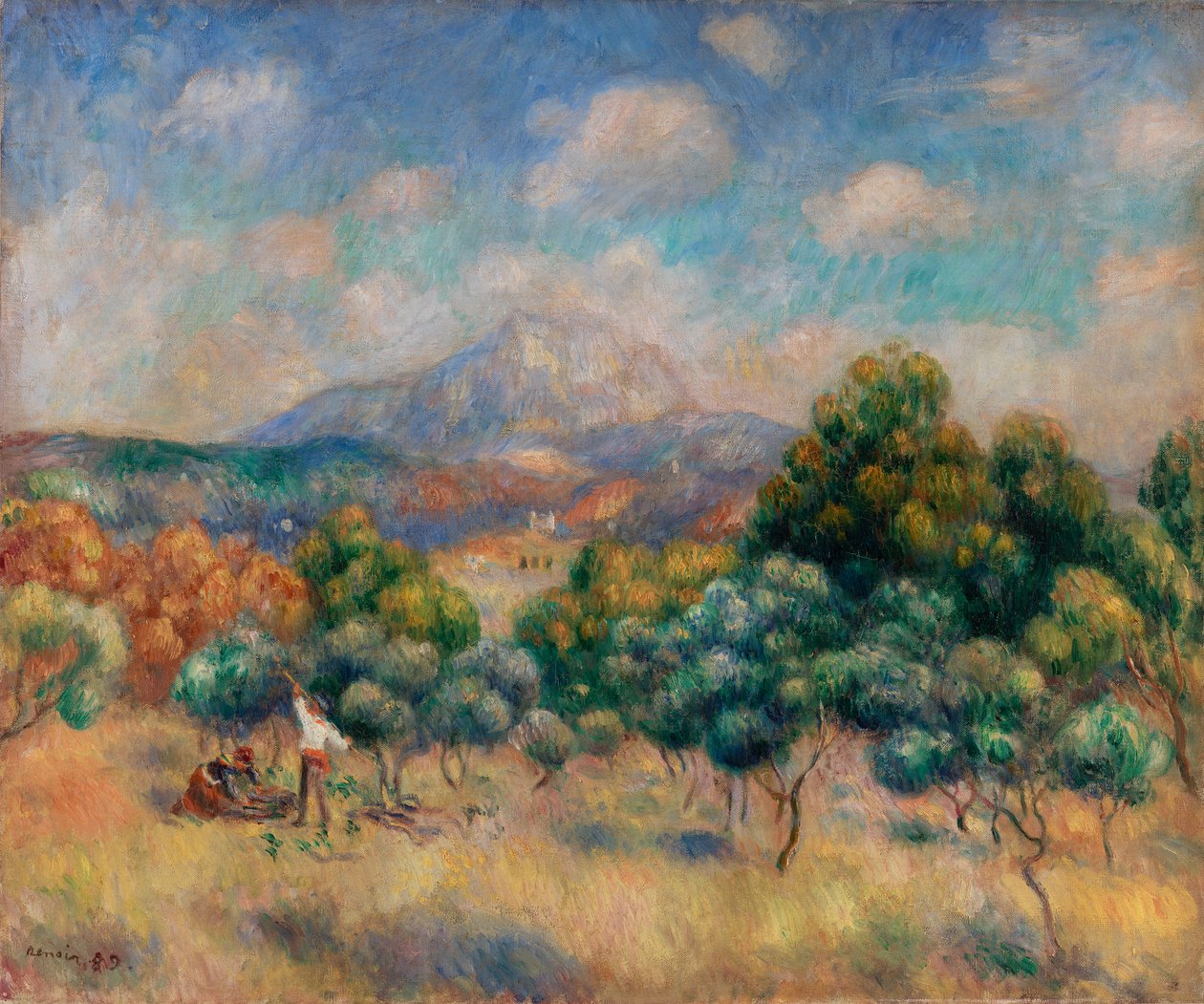 Sainte-Victoire-bjerget (landskab) af Pierre Auguste Renoir