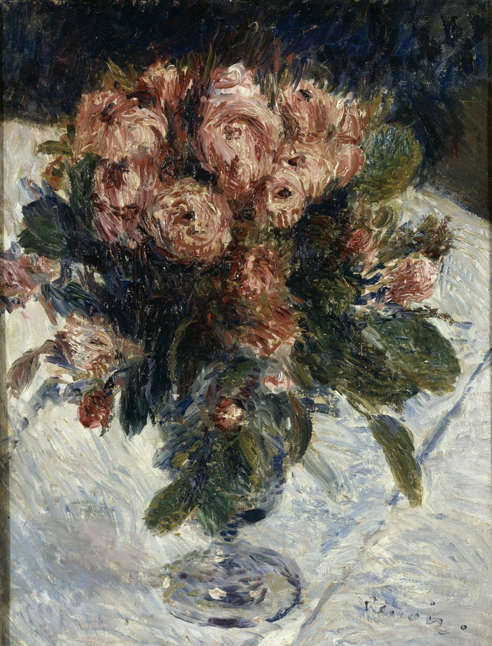 Moss Roses, ca. 1890 af Pierre Auguste Renoir