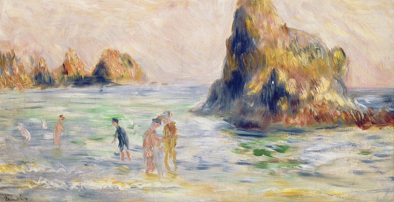 Moulin Huet Bay, Guernsey, ca. 1883 af Pierre Auguste Renoir