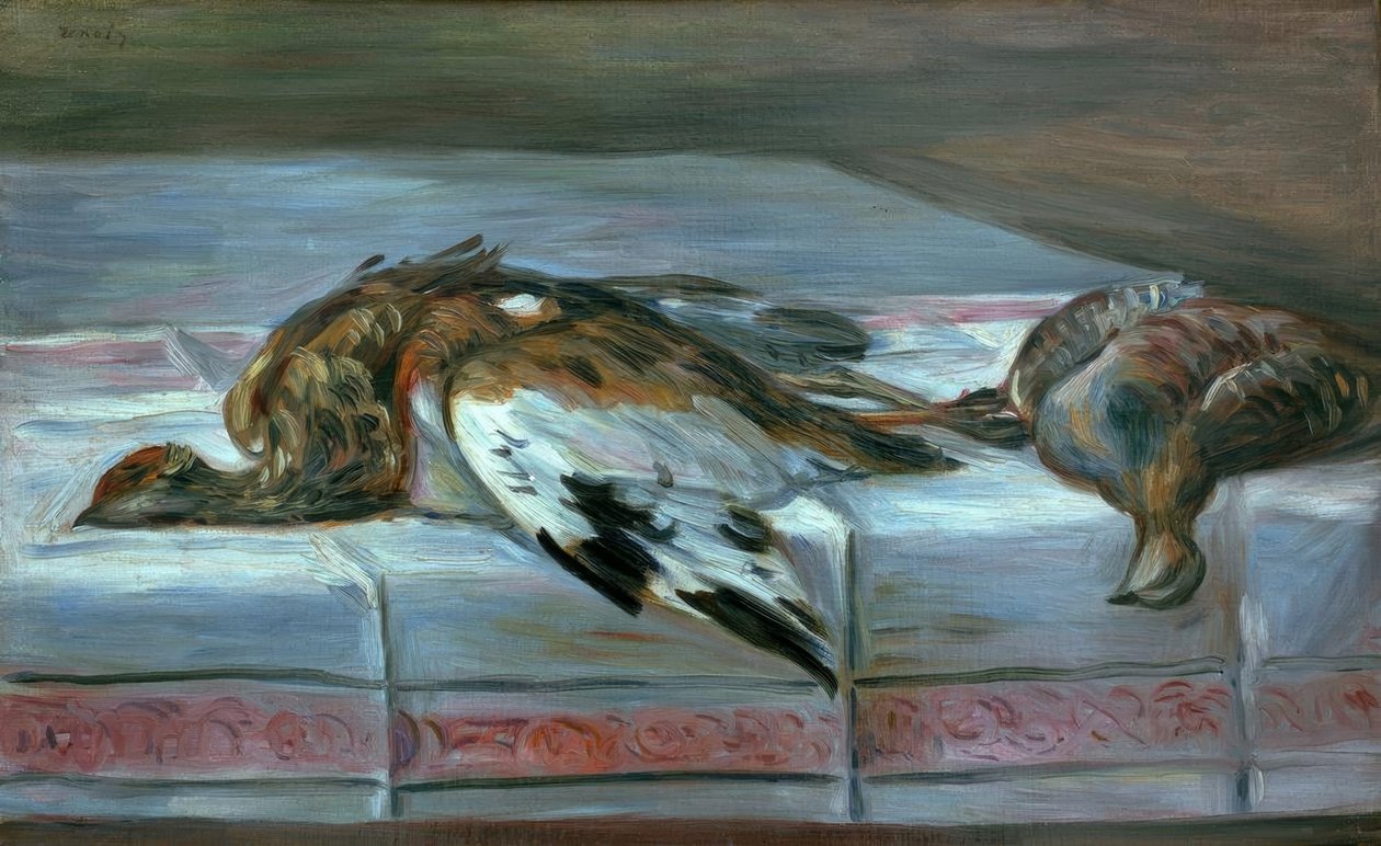 Stilleben med fasan og agerhøne af Pierre Auguste Renoir