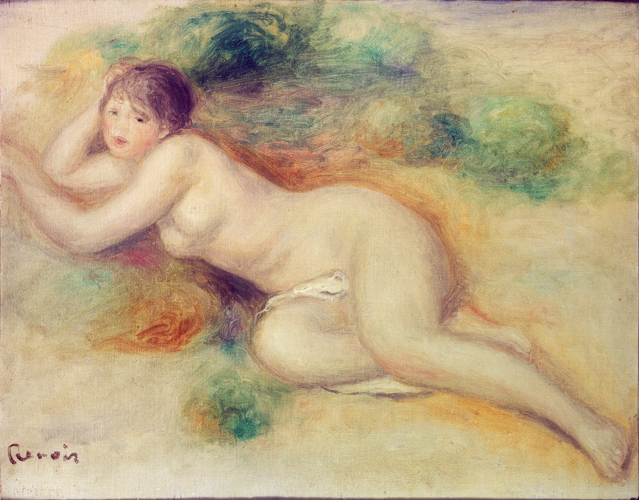 Nøgen figur af en pige, 1880-1889 af Pierre Auguste Renoir
