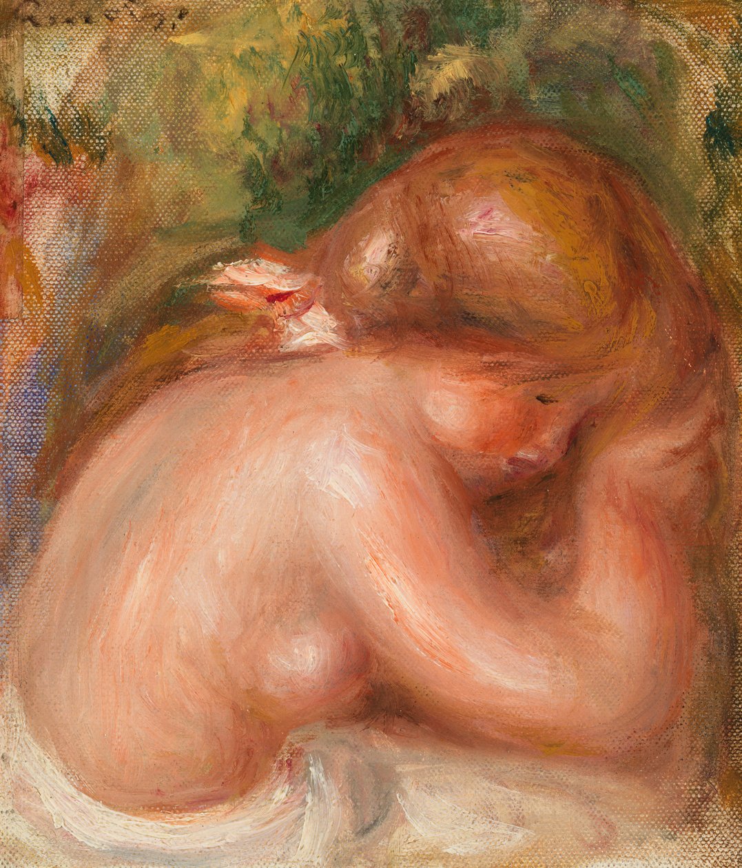 Nøgen torso af ung pige af Pierre Auguste Renoir