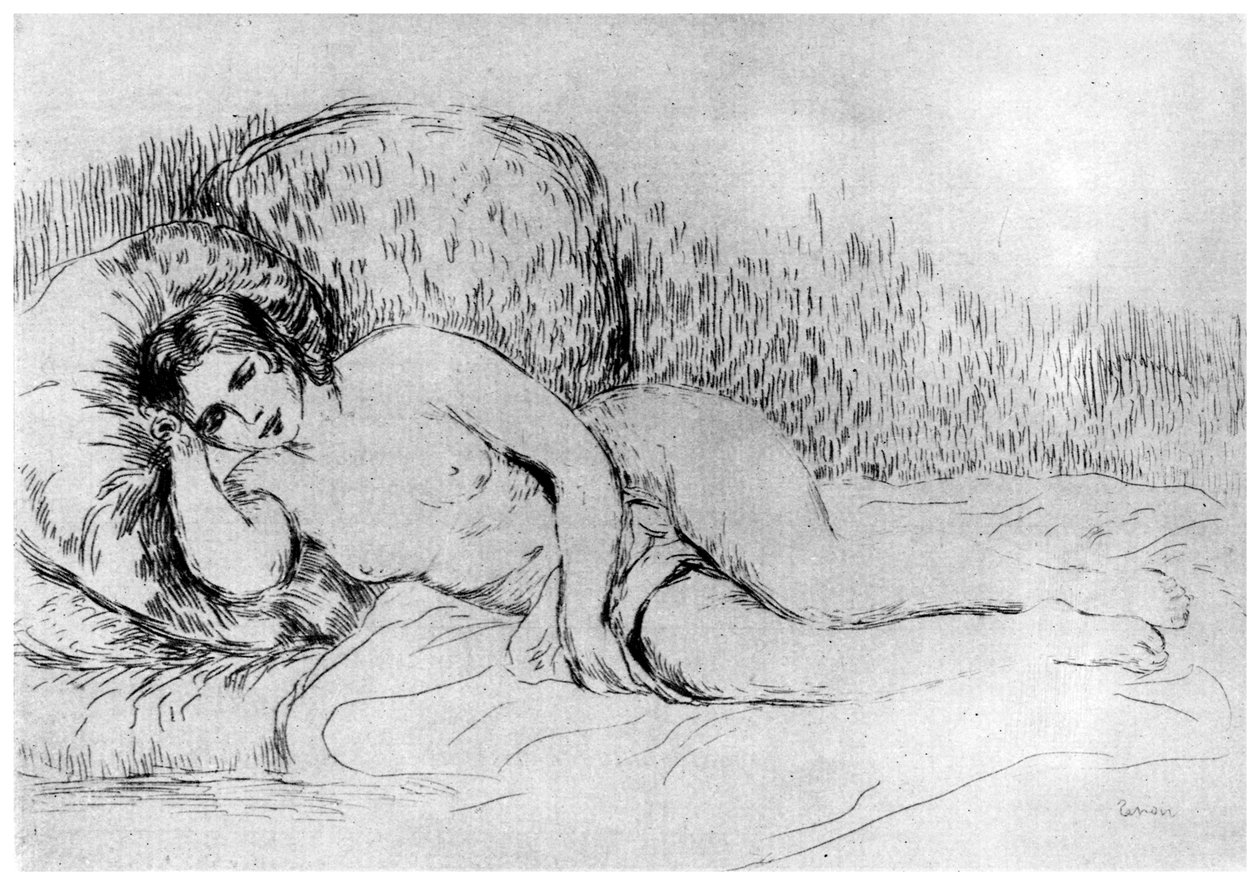 Nøgen, c1860-1910 1924 af Pierre Auguste Renoir