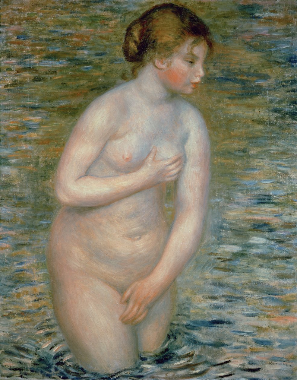 Nøgen i vandet, 1888 af Pierre Auguste Renoir