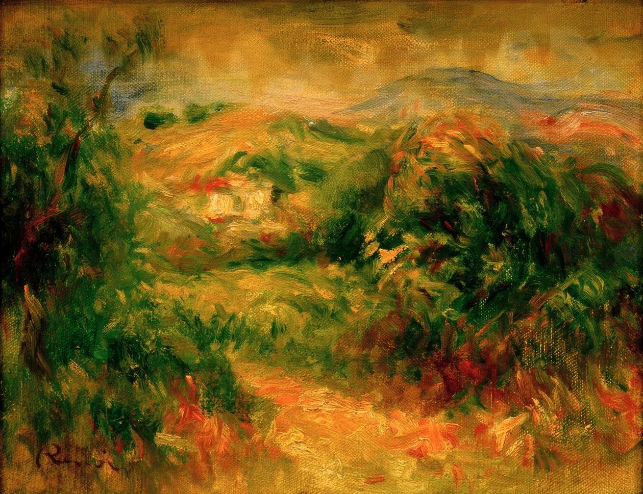 Landskab af Crosde-Cagnes af Pierre Auguste Renoir