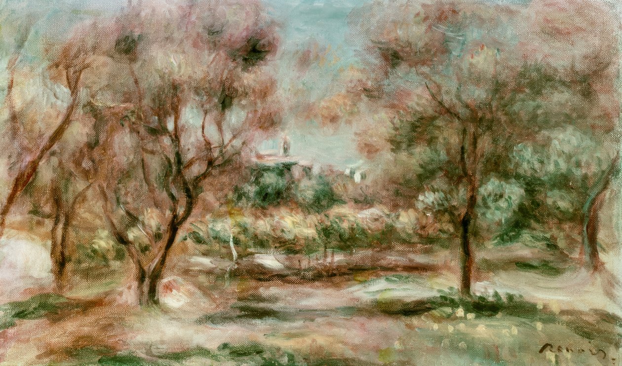 Landskab af Grasse af Pierre Auguste Renoir