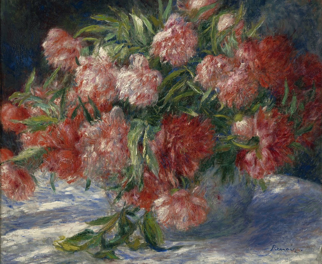 Pæoner, ca. 1880 af Pierre Auguste Renoir