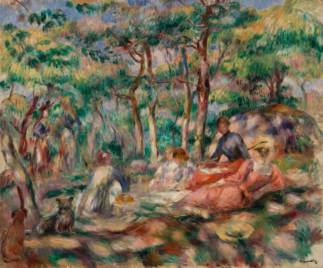Picnic (frokost på græsset) af Pierre Auguste Renoir