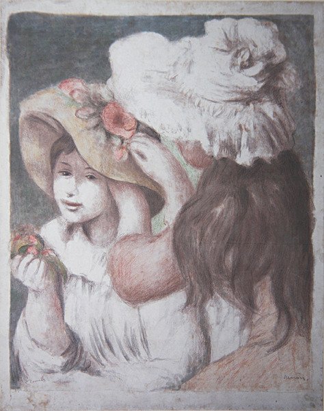 Fastgør hatten af Pierre Auguste Renoir