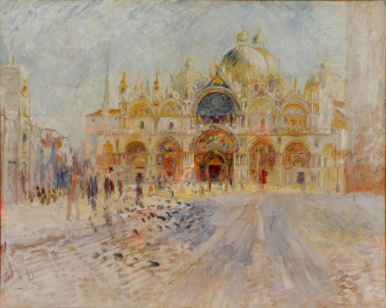 Place San Marco, Venedig af Pierre Auguste Renoir