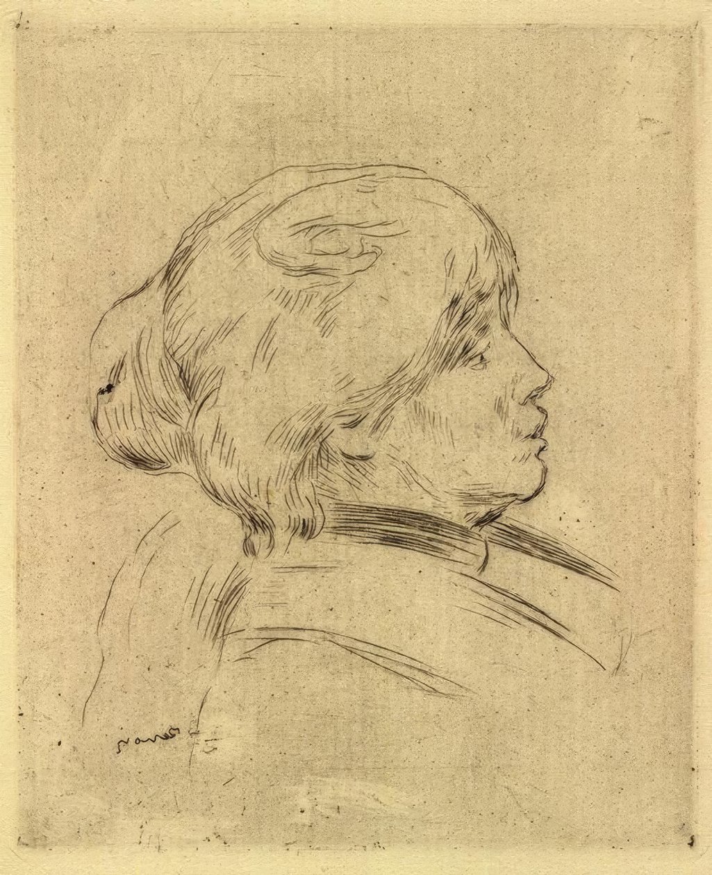 Portræt af Berthe Morisot af Pierre Auguste Renoir