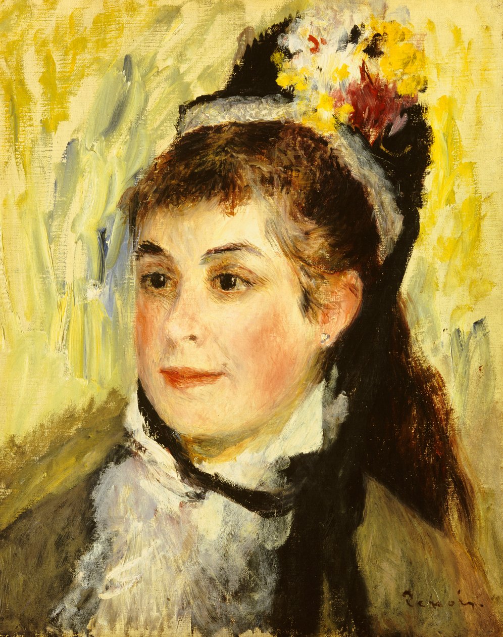 Portræt af Madame Edmond Renoir, 1876 af Pierre Auguste Renoir