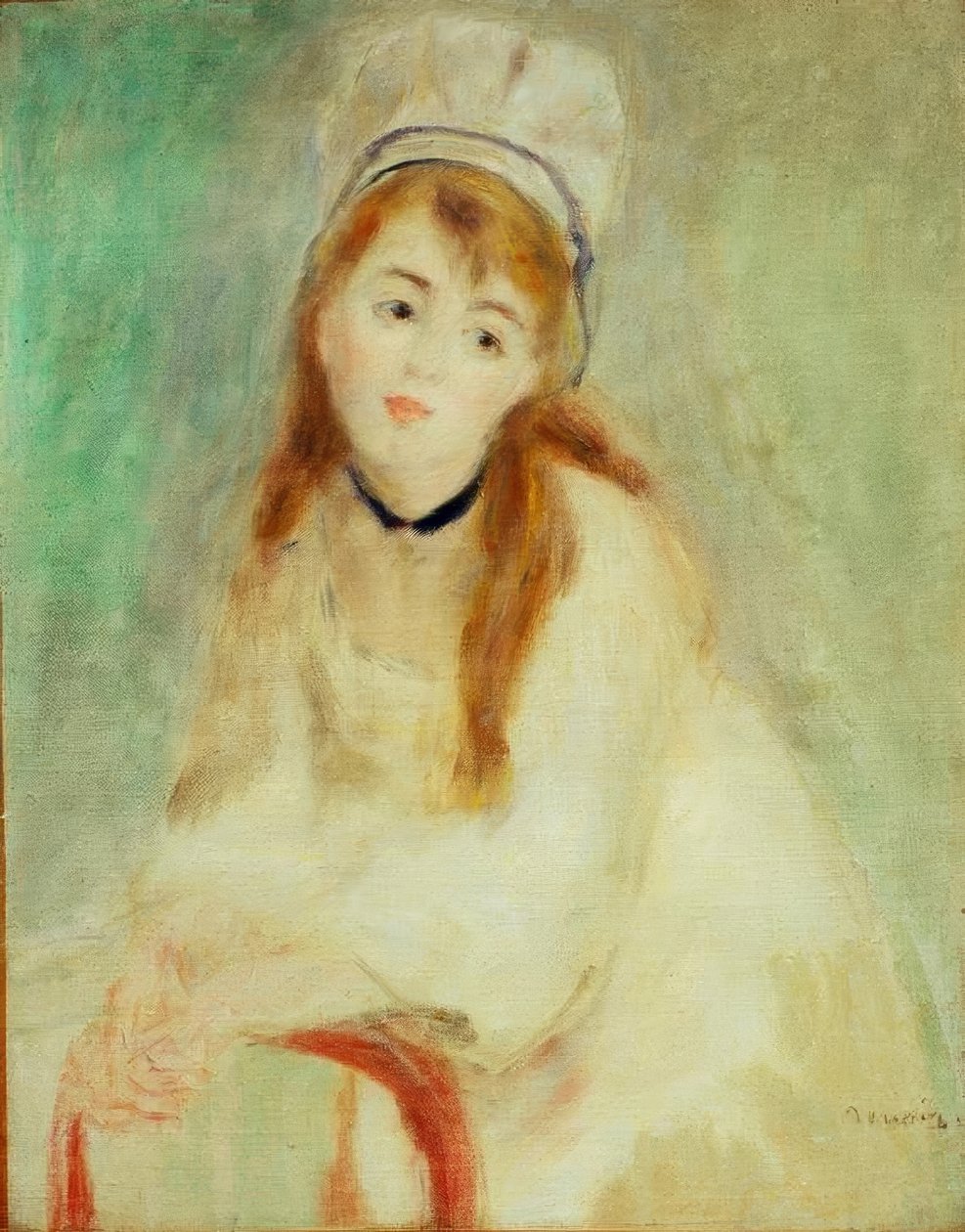 Portræt af en ung kvinde. Symfoni i hvid af Pierre Auguste Renoir