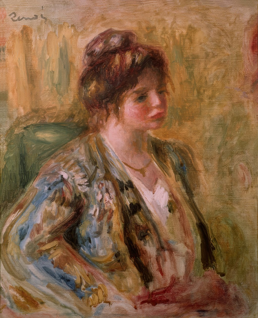 Portræt af ung pige af Pierre Auguste Renoir