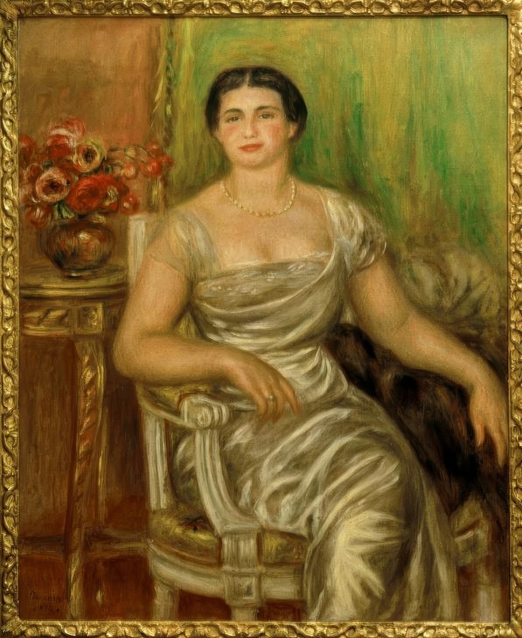 Portræt af digteren Alice Vallières-Merzbach af Pierre Auguste Renoir