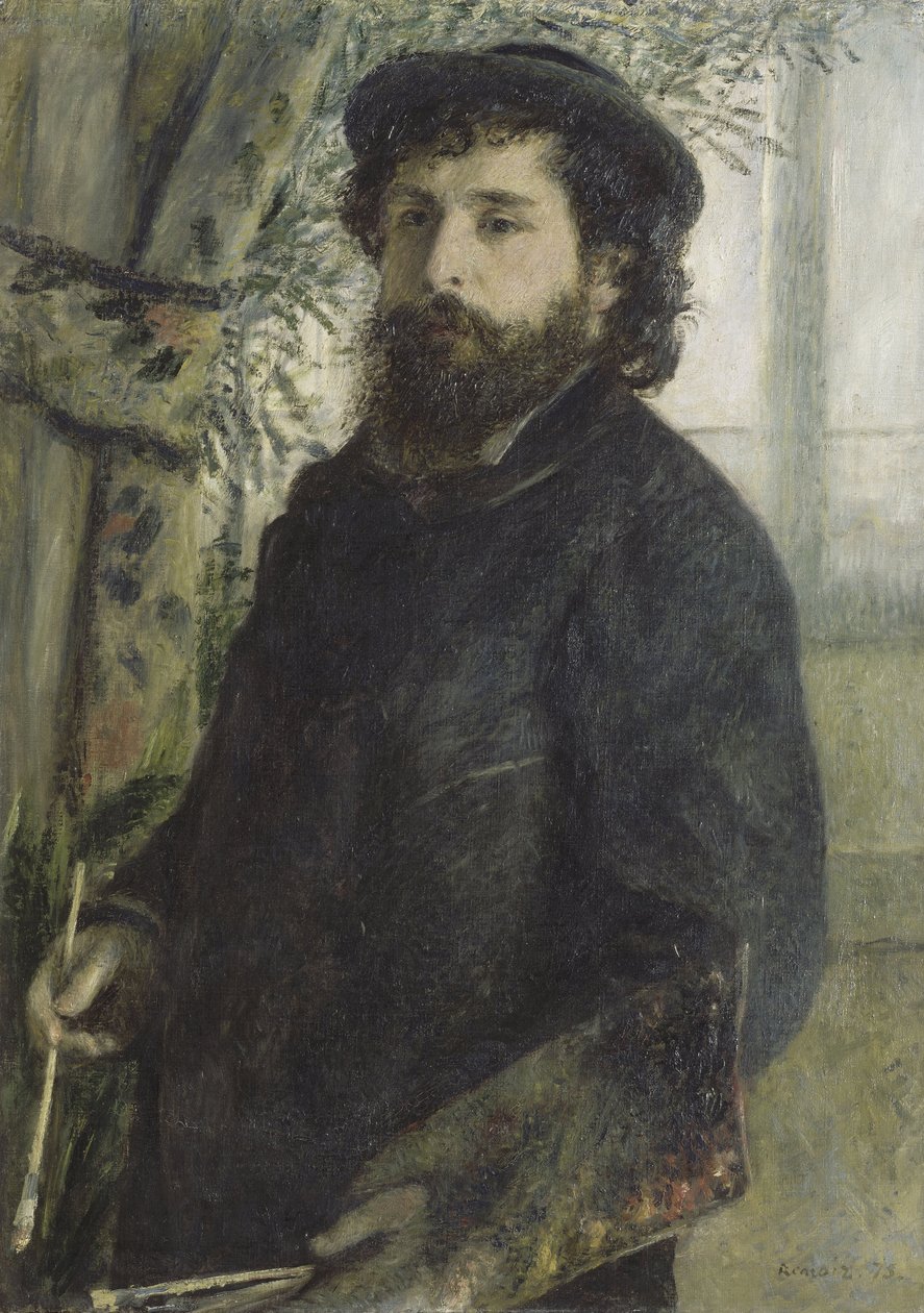 Portræt af Claude Monet, 1875 af Pierre Auguste Renoir
