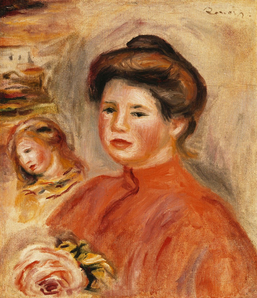 Portræt af Gabrielle; Portræt af Gabrielle, 1907 af Pierre Auguste Renoir