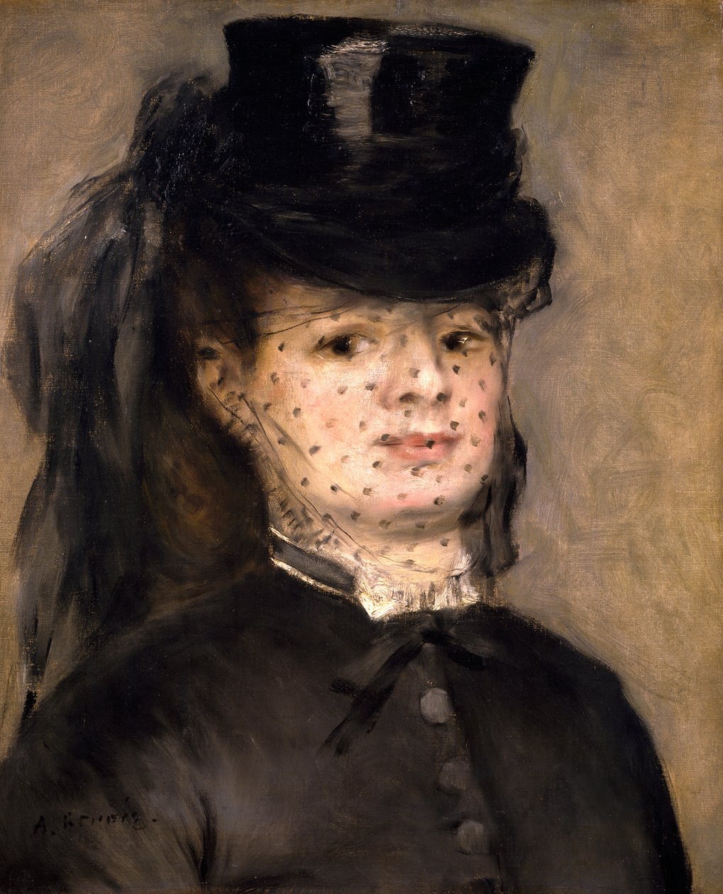 Portræt af Madame Darras, født Henriette Oudiette, hustru til kaptajn Paul Darras (Studie for Amazonas i 1873) af Pierre Auguste Renoir