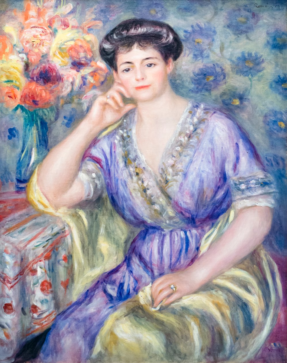 Portræt af Madame Joseph Durand Ruel af Pierre Auguste Renoir