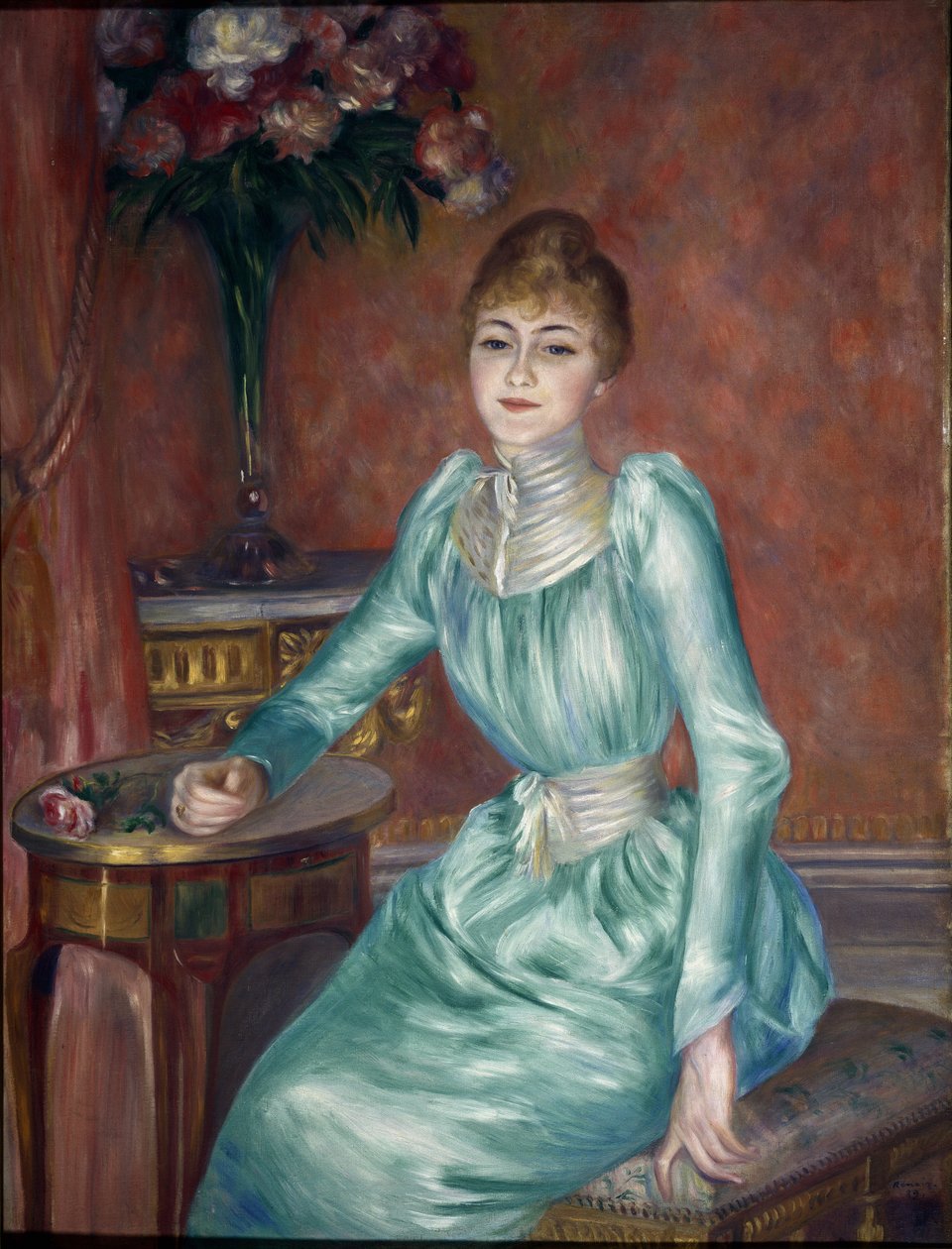 Portræt af Madame de Bonnieres (olie på lærred af Pierre Auguste Renoir