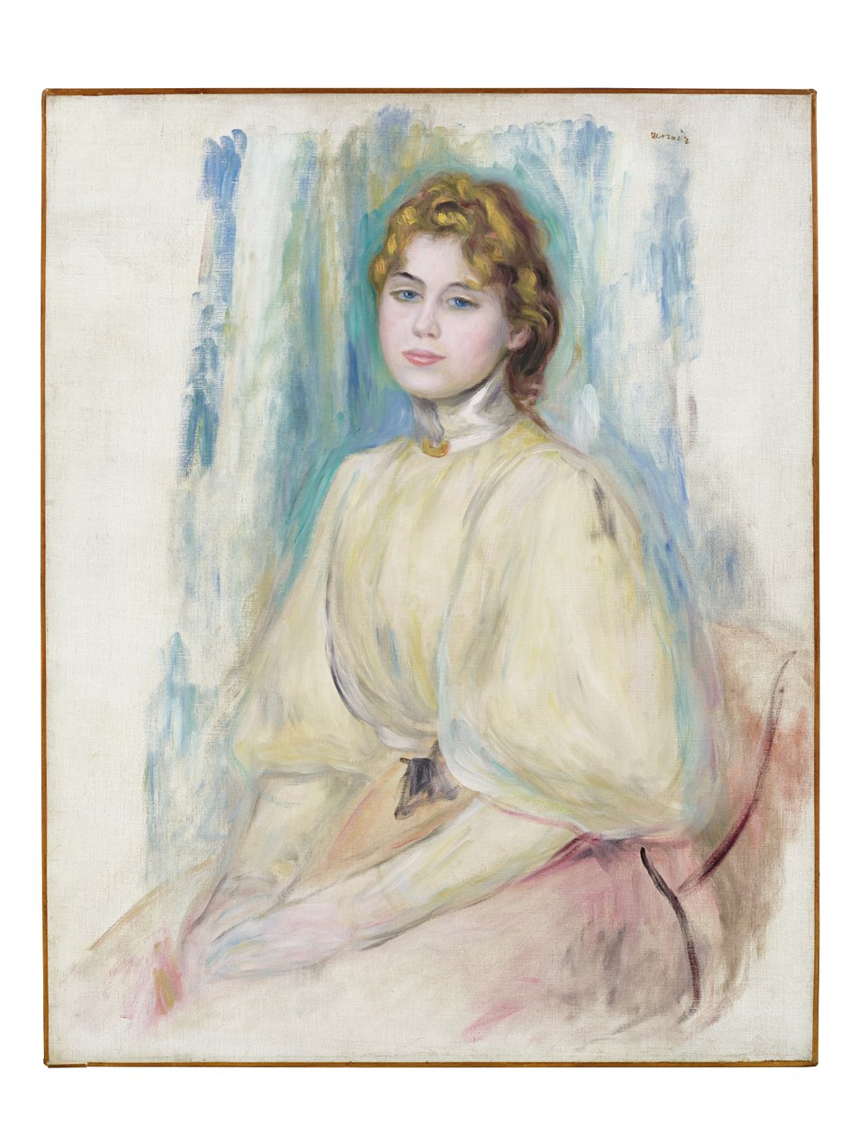 Portræt af Mademoiselle Yvonne Lerolle, ca. 1894 af Pierre Auguste Renoir
