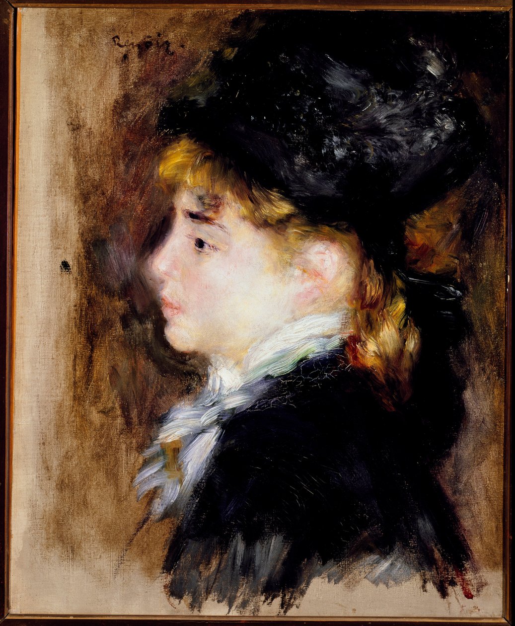 Portræt af Margot (olie på lærred af Pierre Auguste Renoir