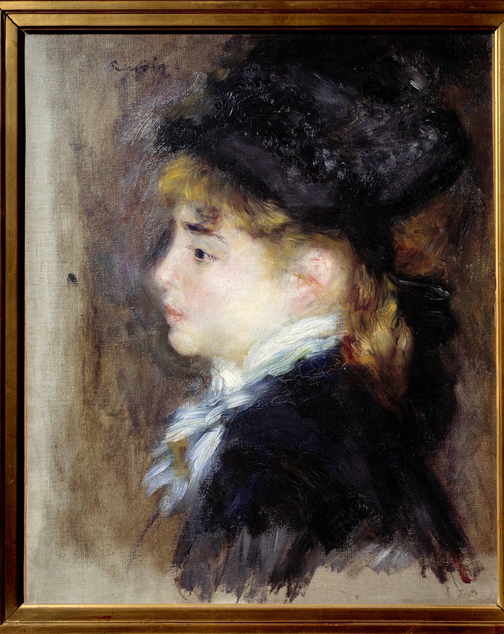 Portræt af Margot. Maleri af Pierre Auguste Renoir (1841-1919) af Pierre Auguste Renoir