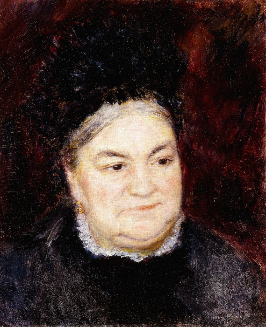 Portræt af gammel kvinde af Pierre Auguste Renoir