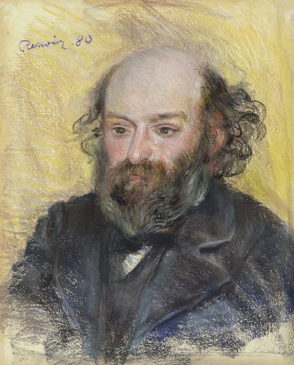 Portræt af Paul Cézanne 1839-1906, 1880 af Pierre Auguste Renoir