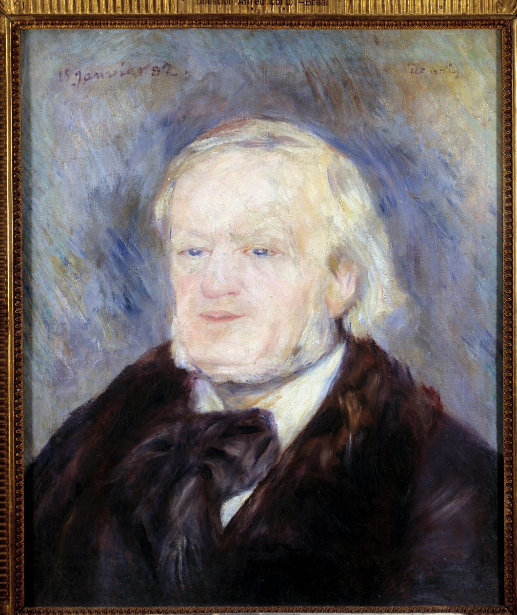 Portræt af Richard Wagner (1813 - 1883). Maleri af Pierre Auguste Renoir (1841-1919) af Pierre Auguste Renoir
