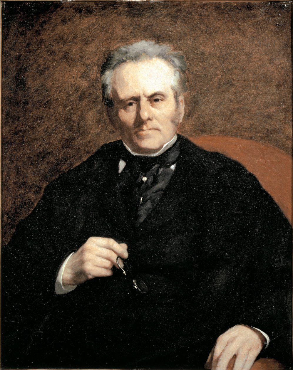 Portræt af William Sisley (1799-1871). Far til maleren Alfred Sisley. Maleri af Pierre Auguste Renoir (Pierre-Auguste af Pierre Auguste Renoir