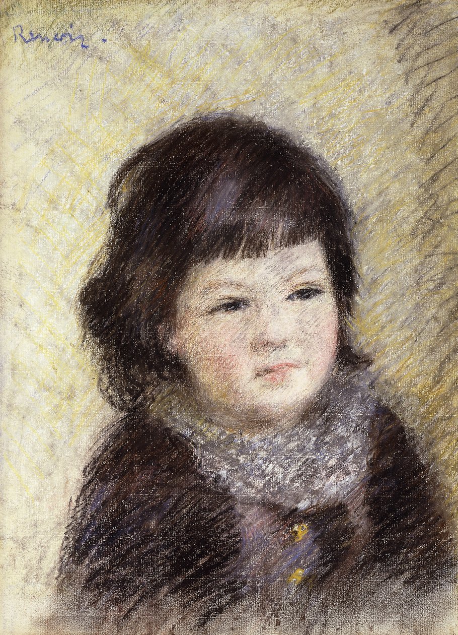 Portræt af et barn; Portrait d"Enfant, ca. 1879 af Pierre Auguste Renoir