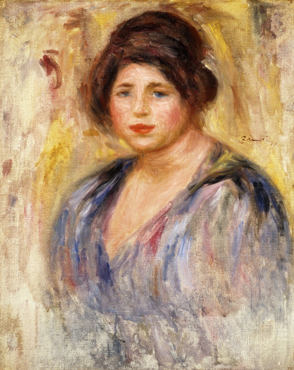 Portræt af en kvinde; Portræt af en kvinde, ca. 1912 af Pierre Auguste Renoir