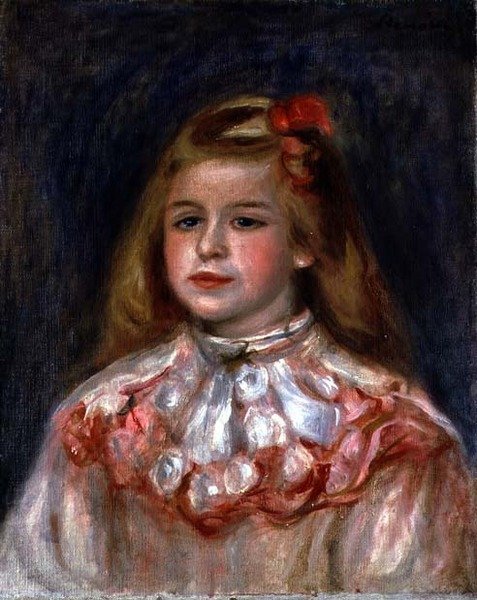 Portræt af en ung pige, ca. 1895 (olie på lærred) af Pierre Auguste Renoir