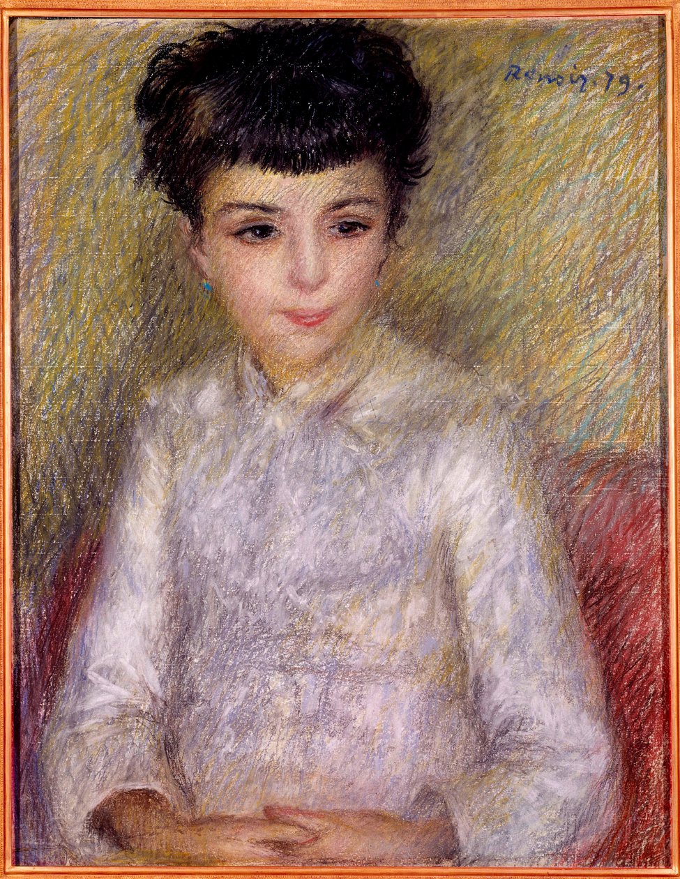 Portræt af en ung pige. Maleri af Pierre Auguste Renoir (1841-1919) af Pierre Auguste Renoir