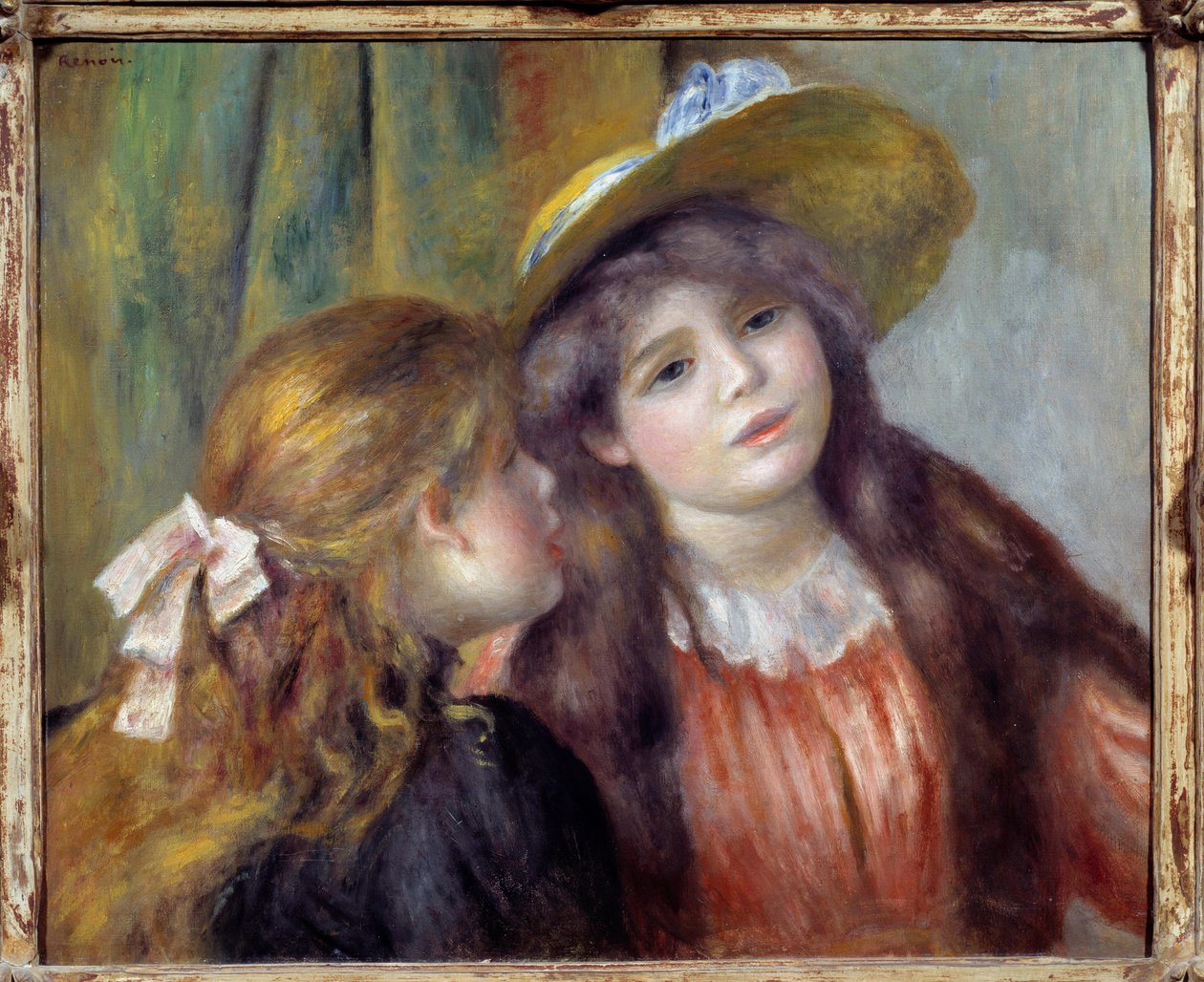 Portræt af to piger. Maleri af Pierre Auguste Renoir (1841-1919) af Pierre Auguste Renoir
