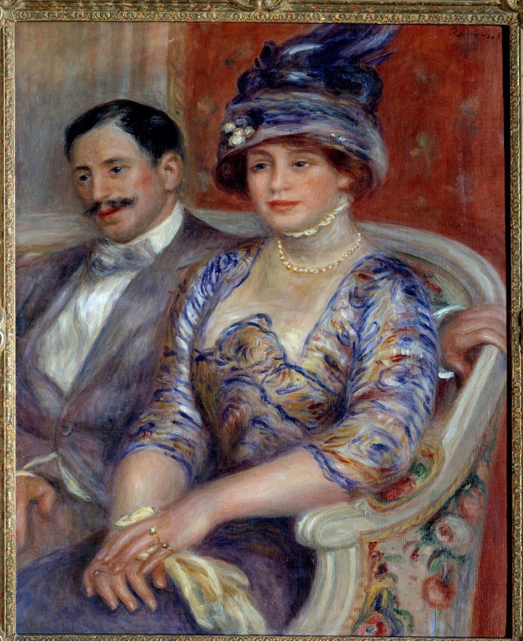 Portrætter af Monsieur og Madame Bernheim de Villers Maleri af Pierre Auguste Renoir (1841-1919) 1910 Søn. 0,81x0,65 m Paris, Musée d