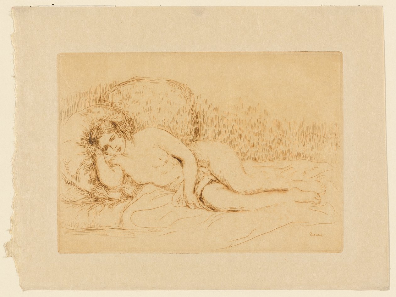 Liggende nøgen af Pierre Auguste Renoir