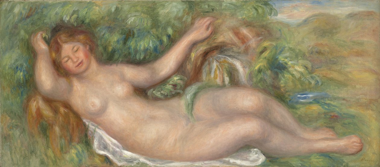 Liggende nøgen; La source, 1902 af Pierre Auguste Renoir