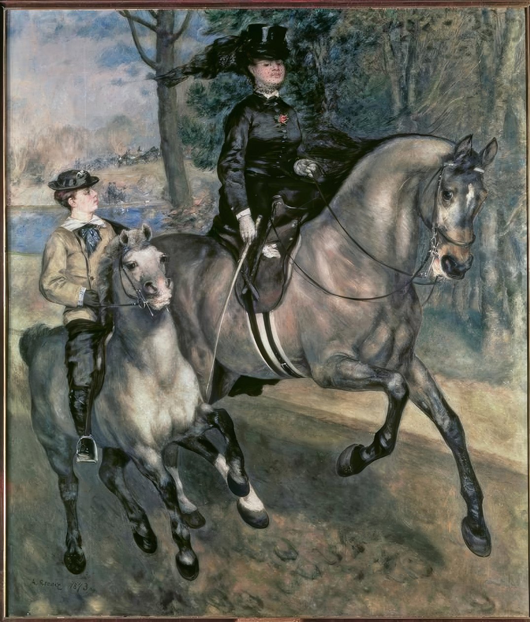 Rytter i Bois de Boulogne af Pierre Auguste Renoir
