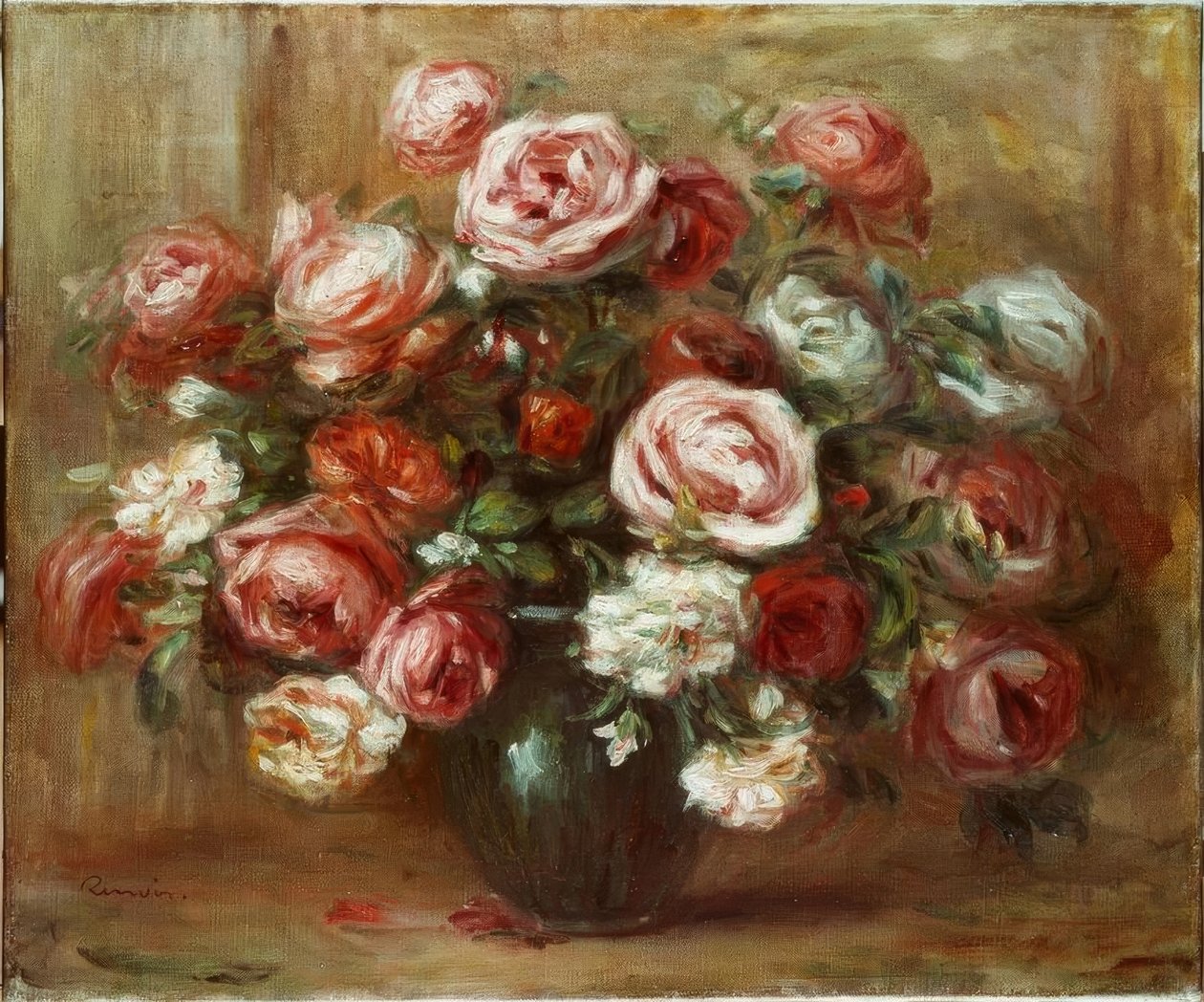 Rose stilleben af Pierre Auguste Renoir