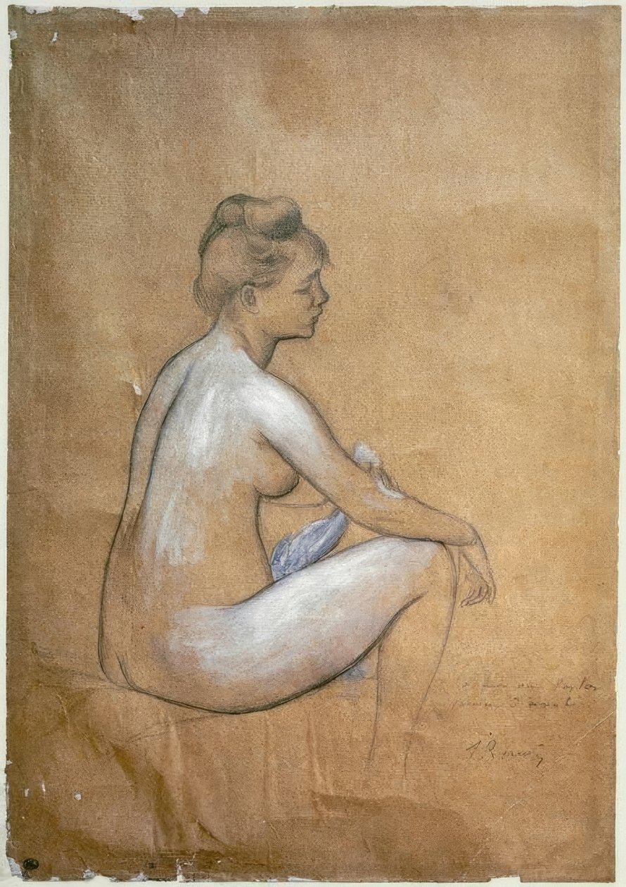 Siddende badende af Pierre Auguste Renoir