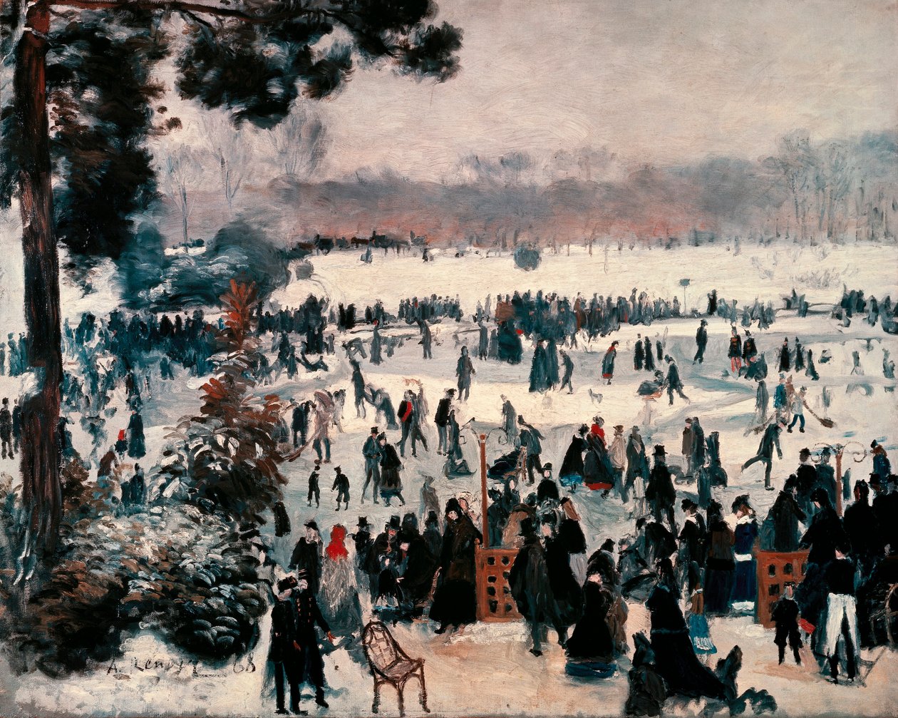 “Skøjteløbere på Bois de Boulogne i Paris” af Pierre Auguste Renoir
