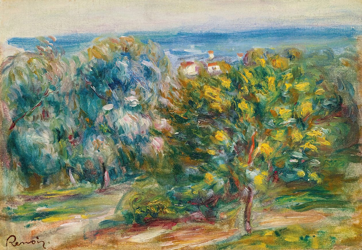 Skitse af et landskab i Midi af Pierre Auguste Renoir